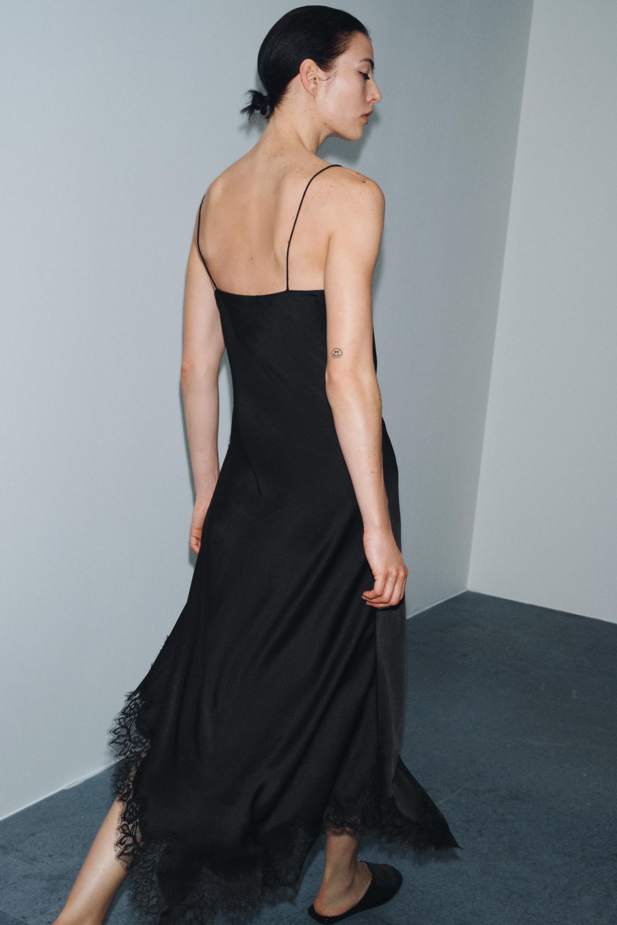 SATIN LACE DRESS ZW COLLECTION